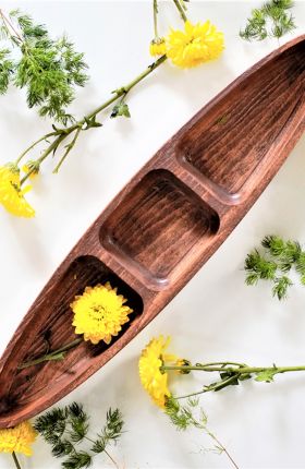 boat style portion control 3 abschnitt platte